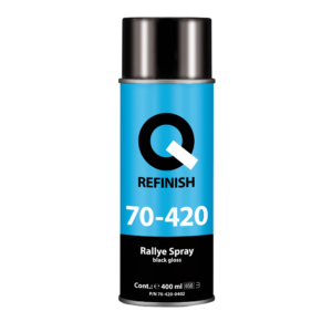 QREFINISH 70-420 Краска черная глянцевая аэрозоль 400мл